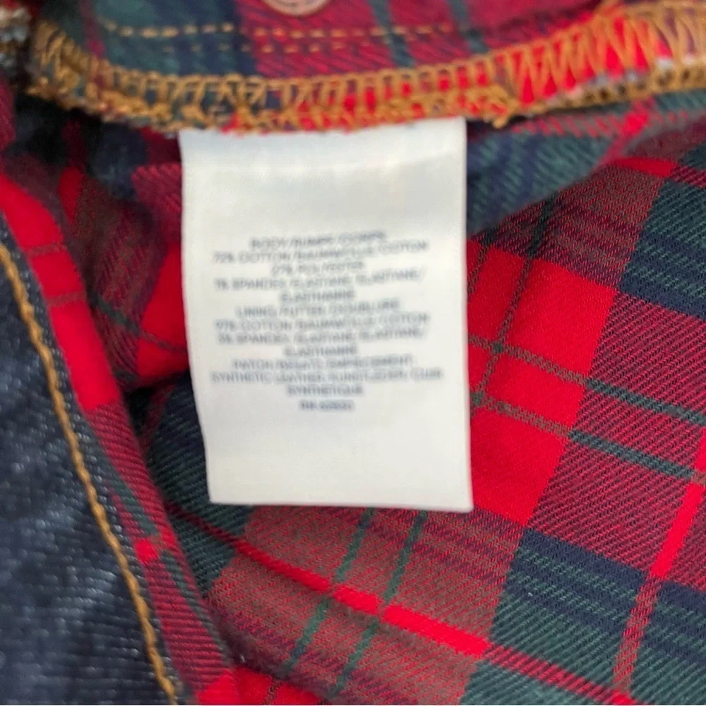 Lands' End Women's Blue Flannel Lined Straight Leg Jeans